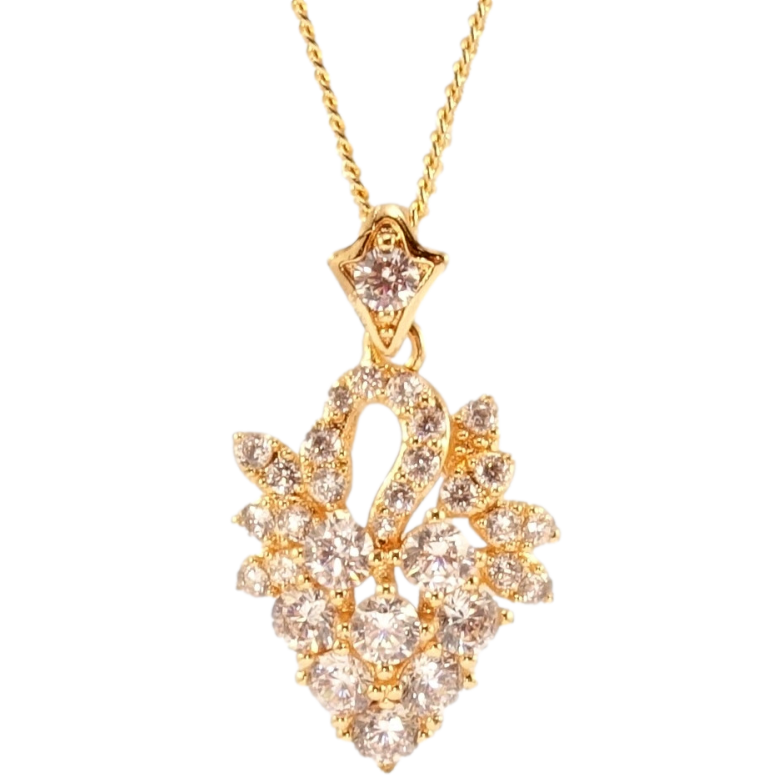 Кулон на ланцюжку Xuping M&L Колір 18K Витончена кристальна підвіска довжина 45см х 1мм фото №1 Кулон на ланцюжку Xuping M&L Колір 18K Витончена кристальна підвіска довжина 45см х 1мм фото №1