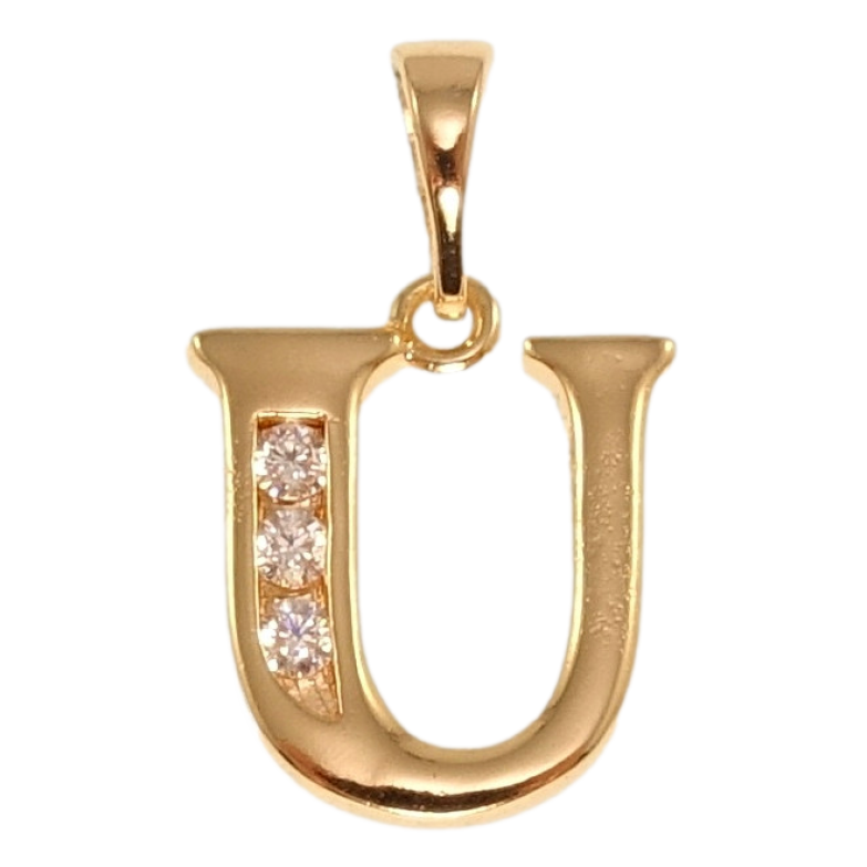 Кулон Xuping M&L Колір 18K Літера U для ланцюжка до 5мм фото №1