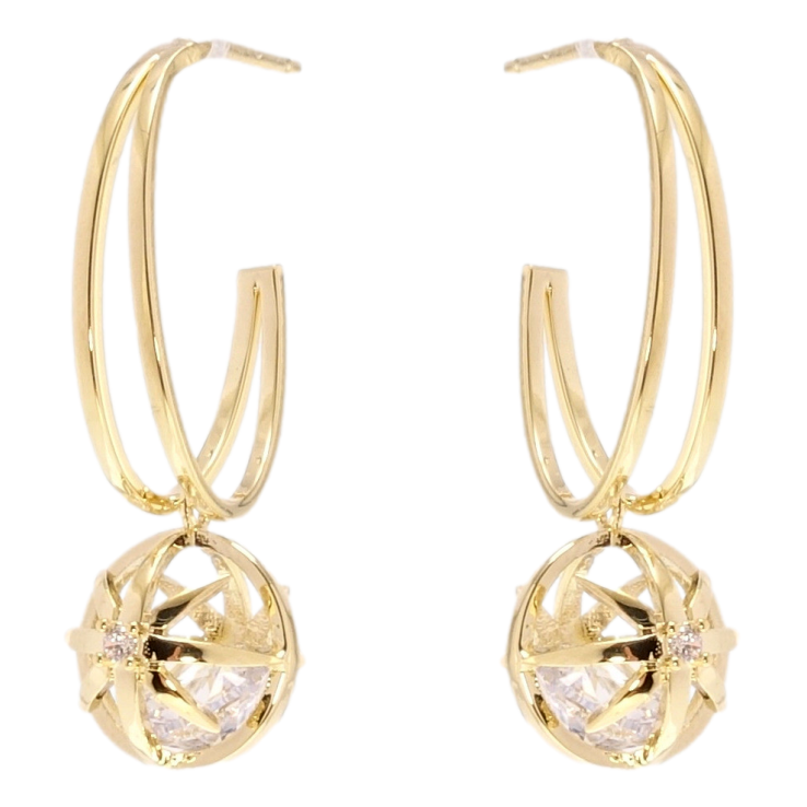 Сережки Xuping JEAN GOUJON Позолота 14K пусети Кульки з кристалами на фото №18 Сережки Xuping JEAN GOUJON Позолота 14K пусети Кульки з кристалами на фото №18