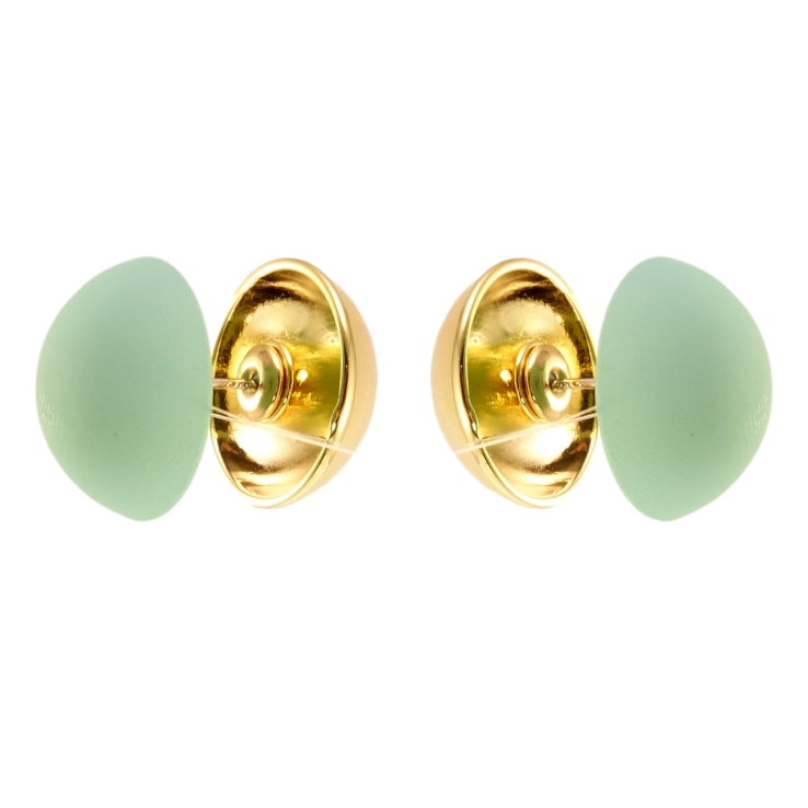 Сережки Xuping JEAN GOUJON Позолота 14K пусети Напівсфера з матовою емаллю ø 16мм фото №10 Сережки Xuping JEAN GOUJON Позолота 14K пусети Напівсфера з матовою емаллю ø 16мм фото №10