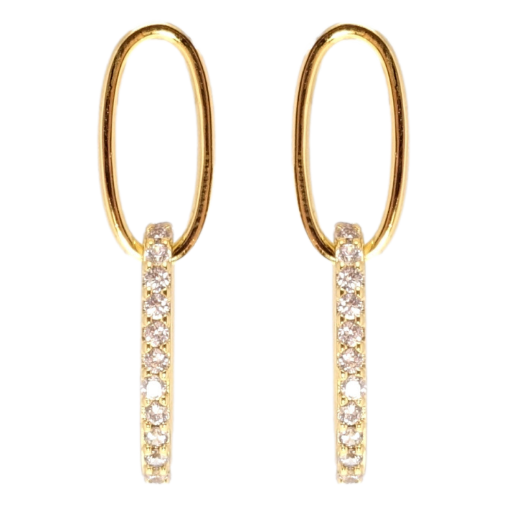 Сережки Xuping JEAN GOUJON Позолота 14K пусети Овальні підвіски з цирконієм фото №7 Сережки Xuping JEAN GOUJON Позолота 14K пусети Овальні підвіски з цирконієм фото №7