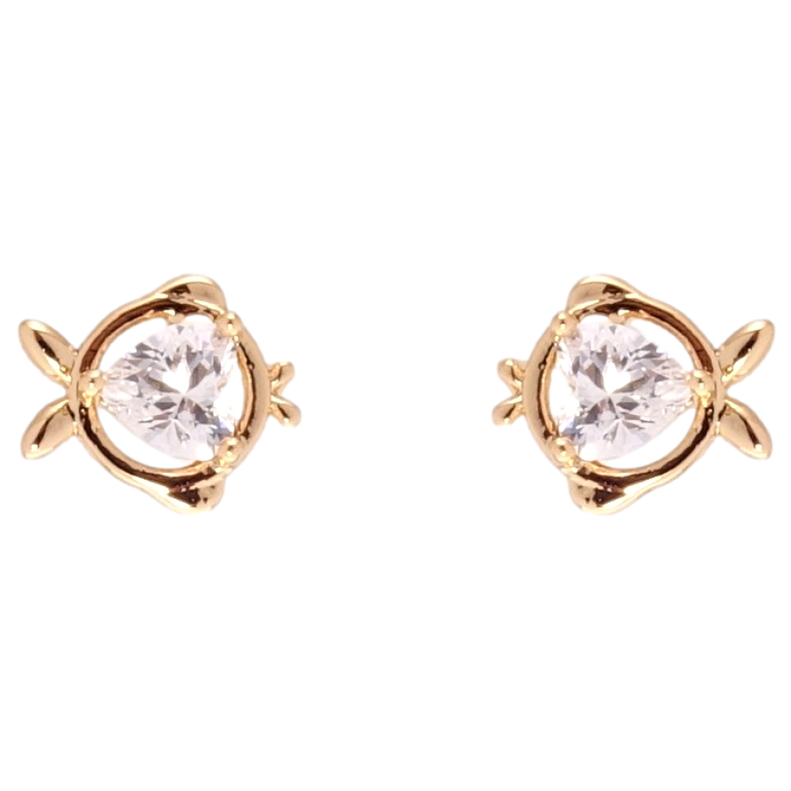 Сережки Xuping JEAN GOUJON Позолота 18K пусети Рибки фото №1