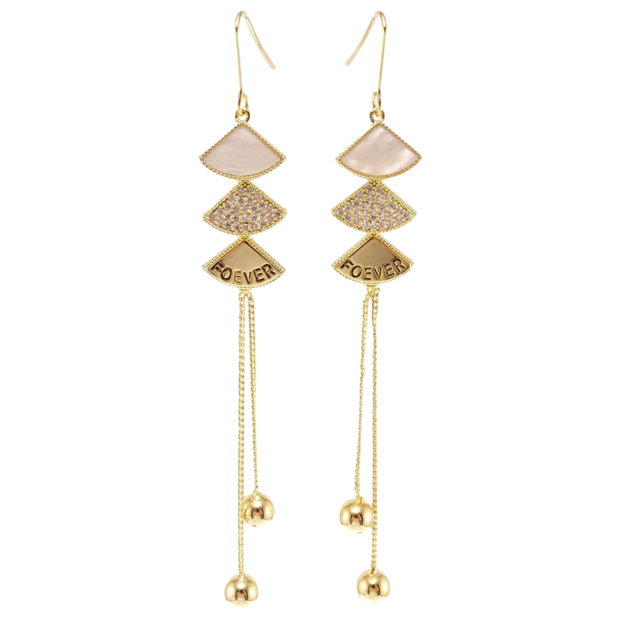 Сережки Xuping JEAN GOUJON Позолота 14K французький замок Декоративні підвіски з трикутниками фото №1 Сережки Xuping JEAN GOUJON Позолота 14K французький замок Декоративні підвіски з трикутниками фото №1