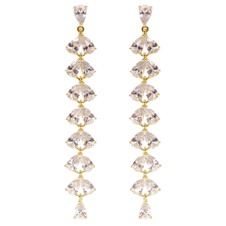 Сережки Xuping JEAN GOUJON Позолота 14K пусети Елегантні кришталеві підвіски фото №1 Сережки Xuping JEAN GOUJON Позолота 14K пусети Елегантні кришталеві підвіски фото №1