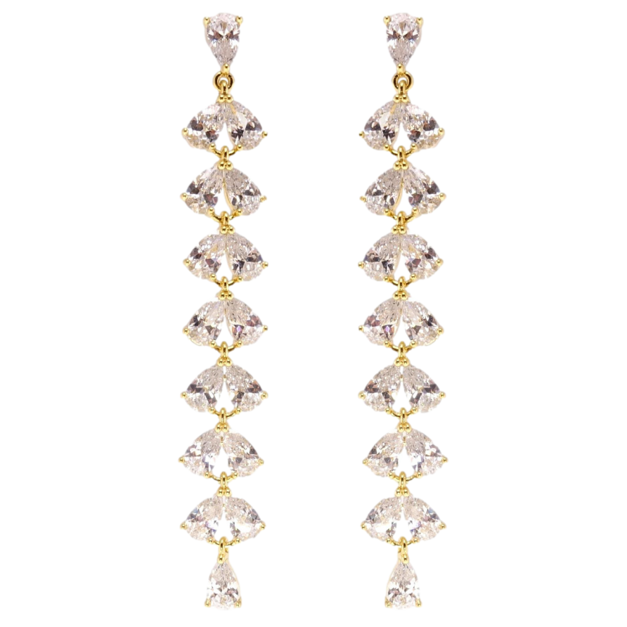 Сережки Xuping JEAN GOUJON Позолота 14K пусети Елегантні кришталеві підвіски фото №1 Сережки Xuping JEAN GOUJON Позолота 14K пусети Елегантні кришталеві підвіски фото №1