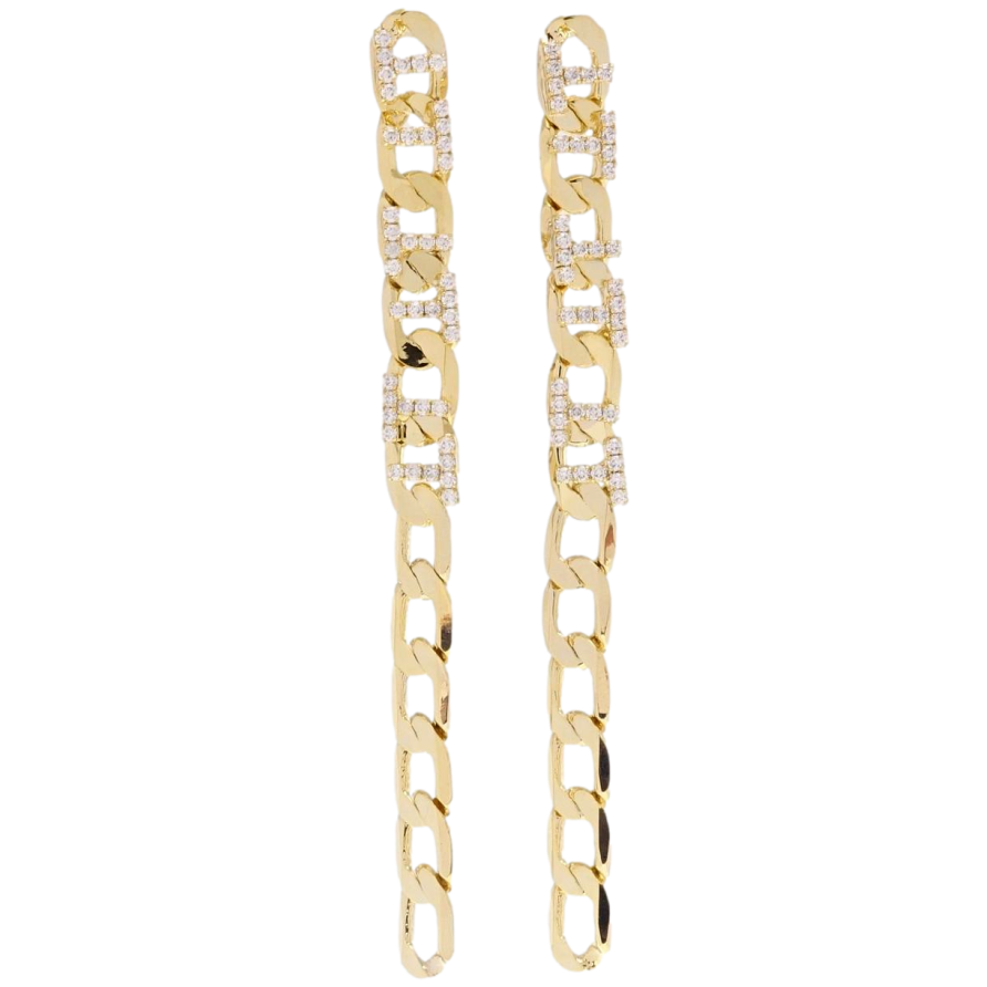 Сережки Xuping JEAN GOUJON Позолота 14K пусети Ланцюжок з цирконієм фото №1 Сережки Xuping JEAN GOUJON Позолота 14K пусети Ланцюжок з цирконієм фото №1