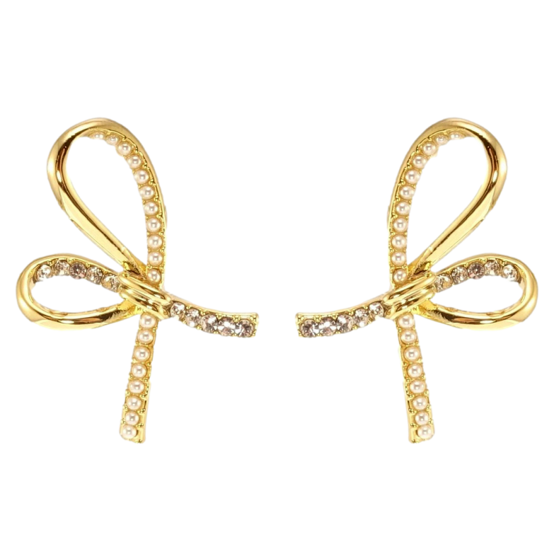 Сережки Xuping JEAN GOUJON Позолота 14K пусети Декоративні бантики фото №1 Сережки Xuping JEAN GOUJON Позолота 14K пусети Декоративні бантики фото №1