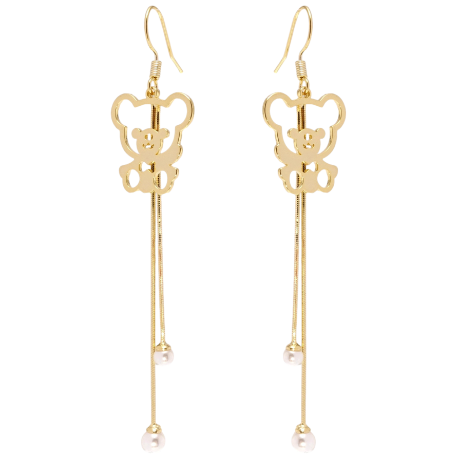 Сережки Xuping JEAN GOUJON Позолота 14K французький замок Ведмедики фото №1 Сережки Xuping JEAN GOUJON Позолота 14K французький замок Ведмедики фото №1