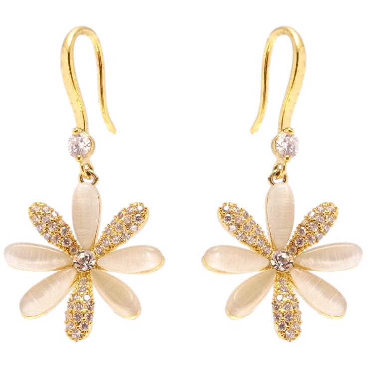 Сережки Xuping JEAN GOUJON Позолота 14K французький замок Квіточки фото №8 Сережки Xuping JEAN GOUJON Позолота 14K французький замок Квіточки фото №8