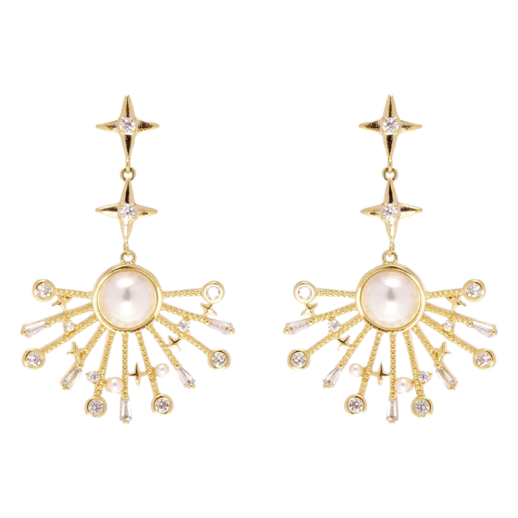 Сережки Xuping JEAN GOUJON Позолота 14K пусети Епатаж фото №10