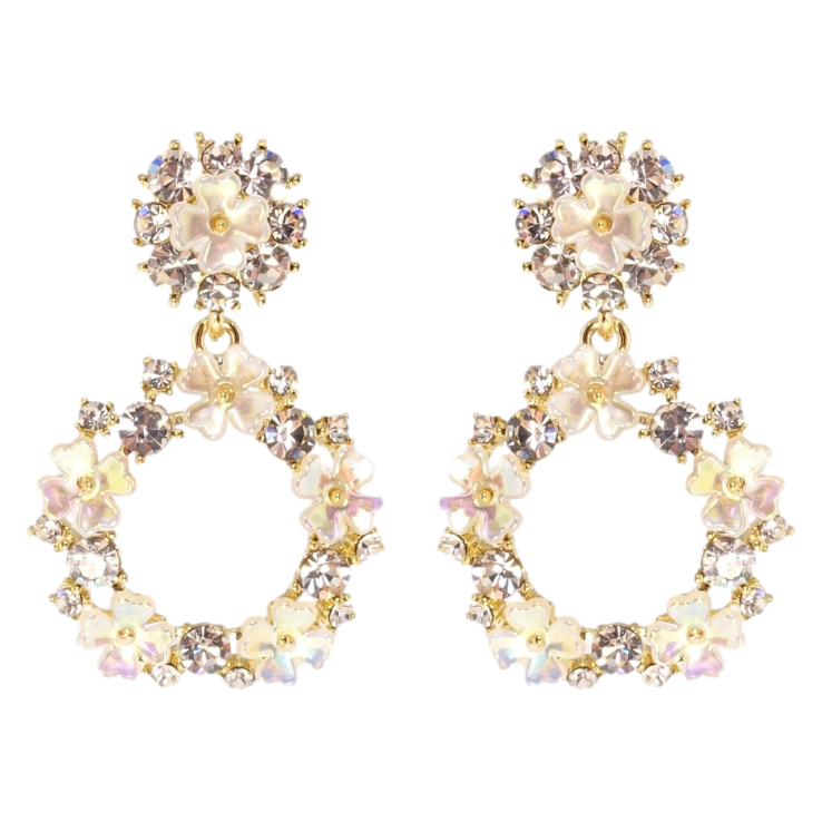 Сережки Xuping JEAN GOUJON Позолота 14K пусети Квіткові віночки фото №24 Сережки Xuping JEAN GOUJON Позолота 14K пусети Квіткові віночки фото №24