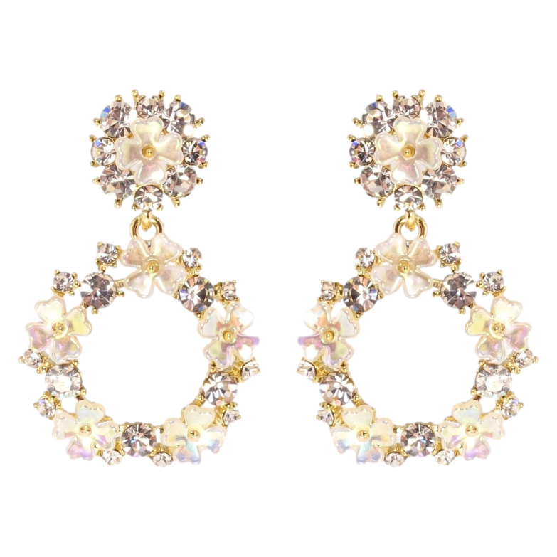 Сережки Xuping JEAN GOUJON Позолота 14K пусети Квіткові віночки фото №2 Сережки Xuping JEAN GOUJON Позолота 14K пусети Квіткові віночки фото №2