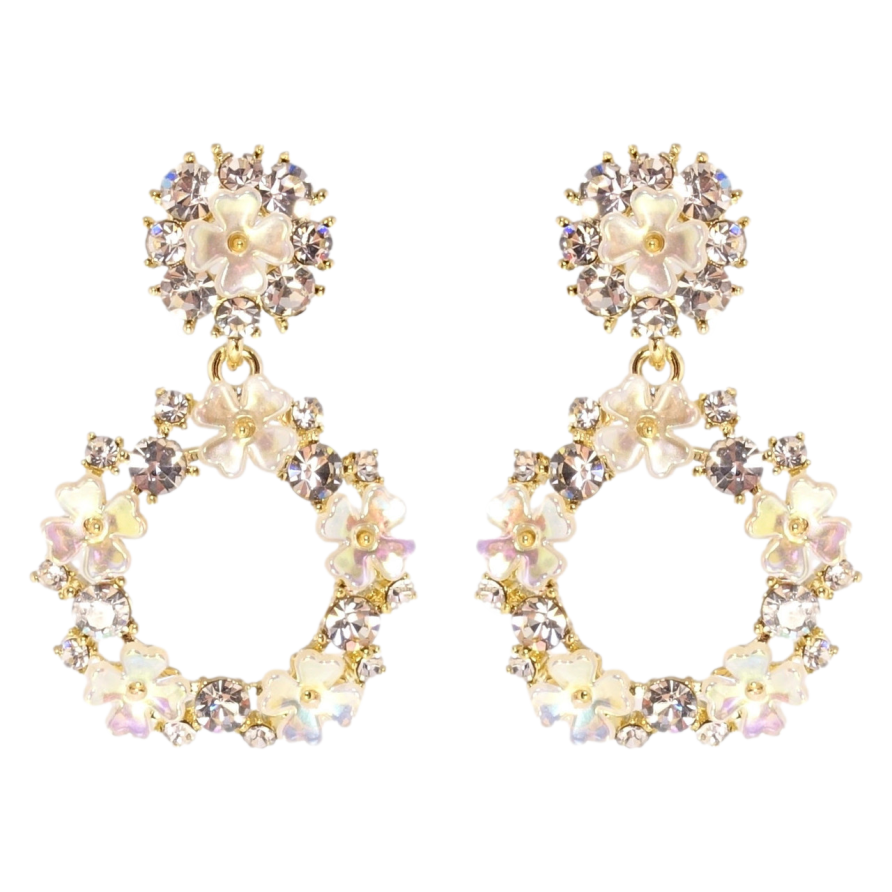 Сережки Xuping JEAN GOUJON Позолота 14K пусети Квіткові віночки фото №1 Сережки Xuping JEAN GOUJON Позолота 14K пусети Квіткові віночки фото №1