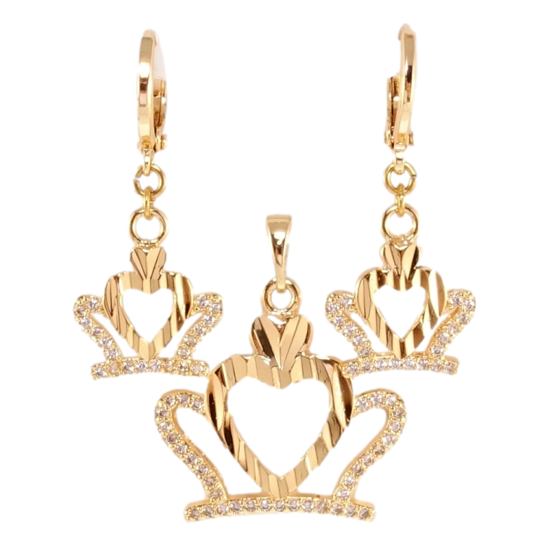 Набір Xuping M&L Колір 18K Сережки Кулон Корона фото №1