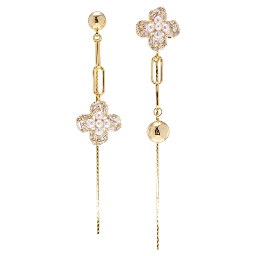 Сережки Xuping JEAN GOUJON Позолота 14K пусети Ассиметричні підвіски фото №1 Сережки Xuping JEAN GOUJON Позолота 14K пусети Ассиметричні підвіски фото №1