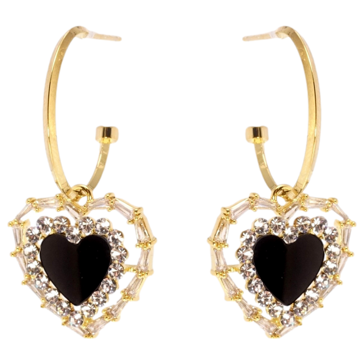 Серьги Xuping JEAN GOUJON Позолота 14K пусеты Декоративные сердечки на дугах фото №2 Серьги Xuping JEAN GOUJON Позолота 14K пусеты Декоративные сердечки на дугах фото №2