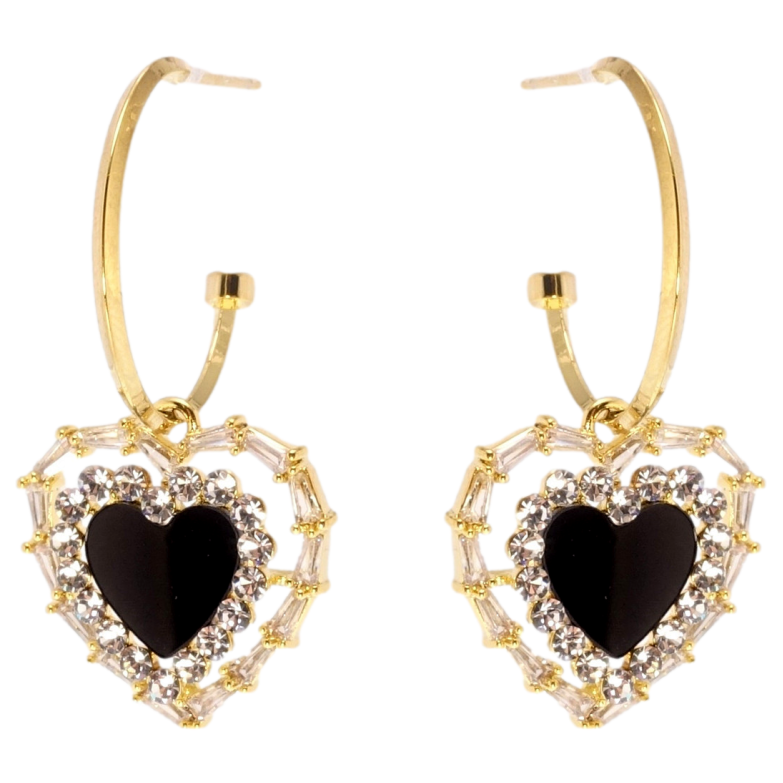 Сережки Xuping JEAN GOUJON Позолота 14K пусети Декоративні серця на дугах фото №1 Сережки Xuping JEAN GOUJON Позолота 14K пусети Декоративні серця на дугах фото №1