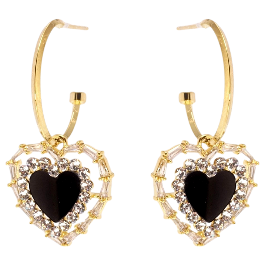 Сережки Xuping JEAN GOUJON Позолота 14K пусети Декоративні серця на дугах фото №1 Сережки Xuping JEAN GOUJON Позолота 14K пусети Декоративні серця на дугах фото №1