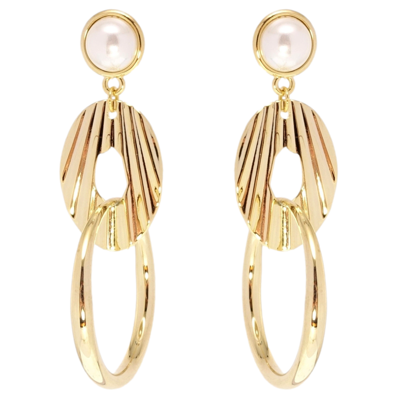 Сережки Xuping JEAN GOUJON Позолота 14K пусети Декоративні колечки фото №1 Сережки Xuping JEAN GOUJON Позолота 14K пусети Декоративні колечки фото №1