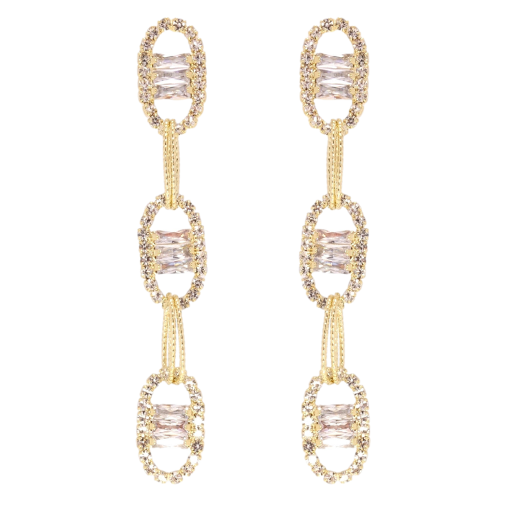 Сережки Xuping JEAN GOUJON Позолота 14K пусети «Овальні ланки з цирконієм» фото №24 Сережки Xuping JEAN GOUJON Позолота 14K пусети «Овальні ланки з цирконієм» фото №24