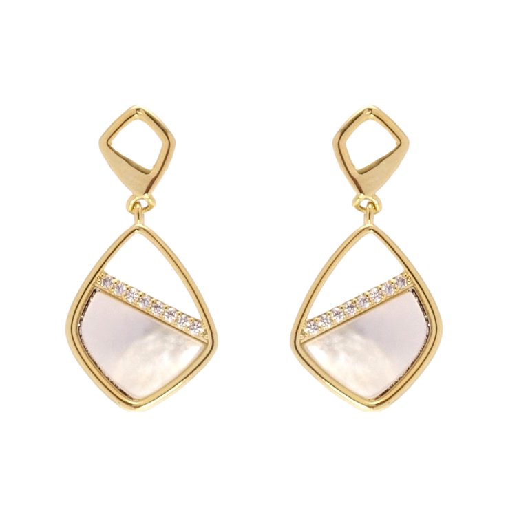 Сережки Xuping JEAN GOUJON Позолота 14K пусети «Ромбові підвіски з перламутровими вставками» фото №22 Сережки Xuping JEAN GOUJON Позолота 14K пусети «Ромбові підвіски з перламутровими вставками» фото №22