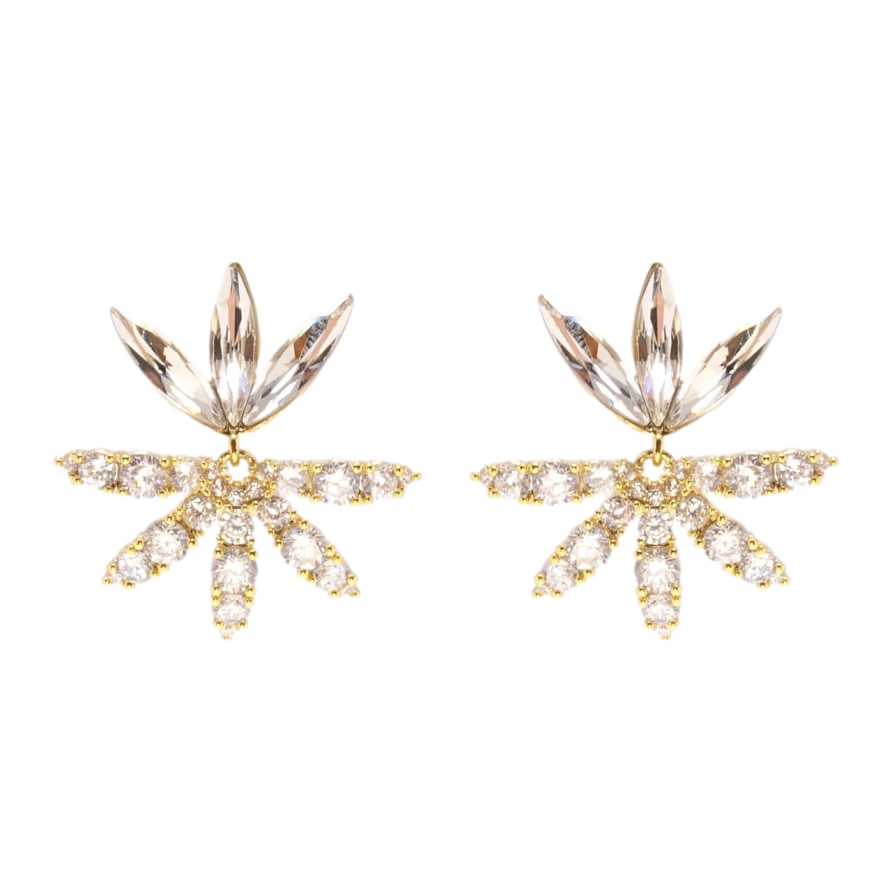 Сережки Xuping JEAN GOUJON Позолота 14K пусети Казкова квітка фото №1 Сережки Xuping JEAN GOUJON Позолота 14K пусети Казкова квітка фото №1