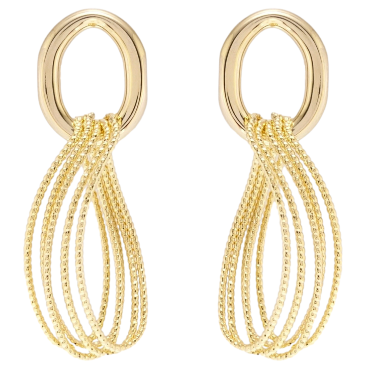 Сережки Xuping JEAN GOUJON Позолота 14K пусети Каприз фото №2