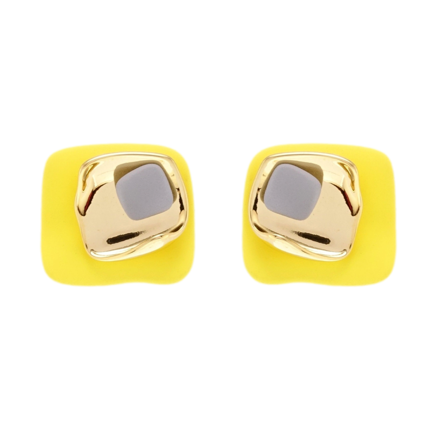Сережки Xuping JEAN GOUJON Позолота 14K пусети Абстрактні жовті прямокутники фото №1 Сережки Xuping JEAN GOUJON Позолота 14K пусети Абстрактні жовті прямокутники фото №1