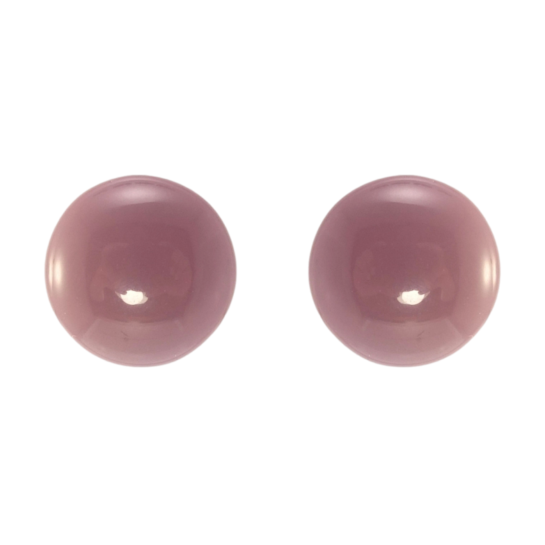 Сережки Xuping JEAN GOUJON Позолота 14K пусети Сливові пластикові круги фото №1