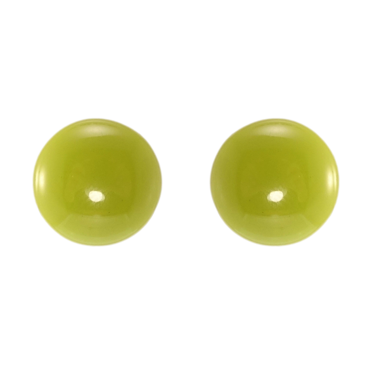 Сережки Xuping JEAN GOUJON Позолота 14K пусети Оливкові пластикові круги ø 14мм фото №6 Сережки Xuping JEAN GOUJON Позолота 14K пусети Оливкові пластикові круги ø 14мм фото №6