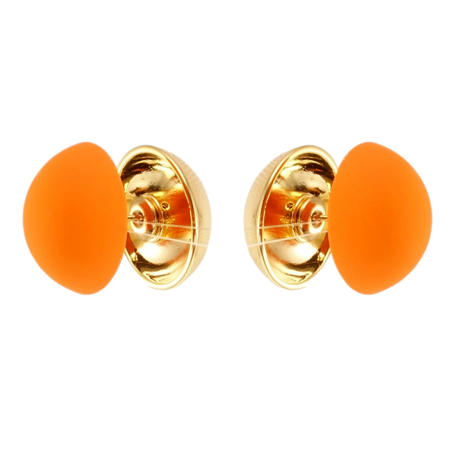 Сережки Xuping JEAN GOUJON Позолота 14K пусети Напівсфера з матовою емаллю ø 16мм фото №1 Сережки Xuping JEAN GOUJON Позолота 14K пусети Напівсфера з матовою емаллю ø 16мм фото №1