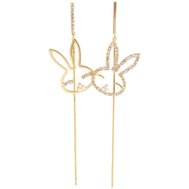 Сережки Xuping JEAN GOUJON Позолота 14K пусети Асиметричні кролики фото №18 Сережки Xuping JEAN GOUJON Позолота 14K пусети Асиметричні кролики фото №18