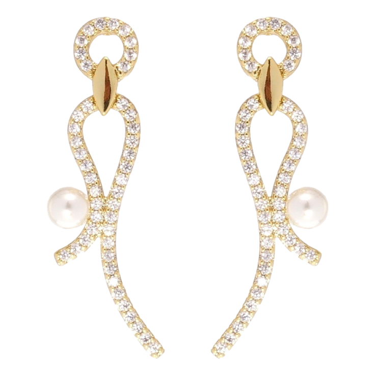 Сережки Xuping JEAN GOUJON Позолота 14K пусети Витонченість фото №9 Сережки Xuping JEAN GOUJON Позолота 14K пусети Витонченість фото №9