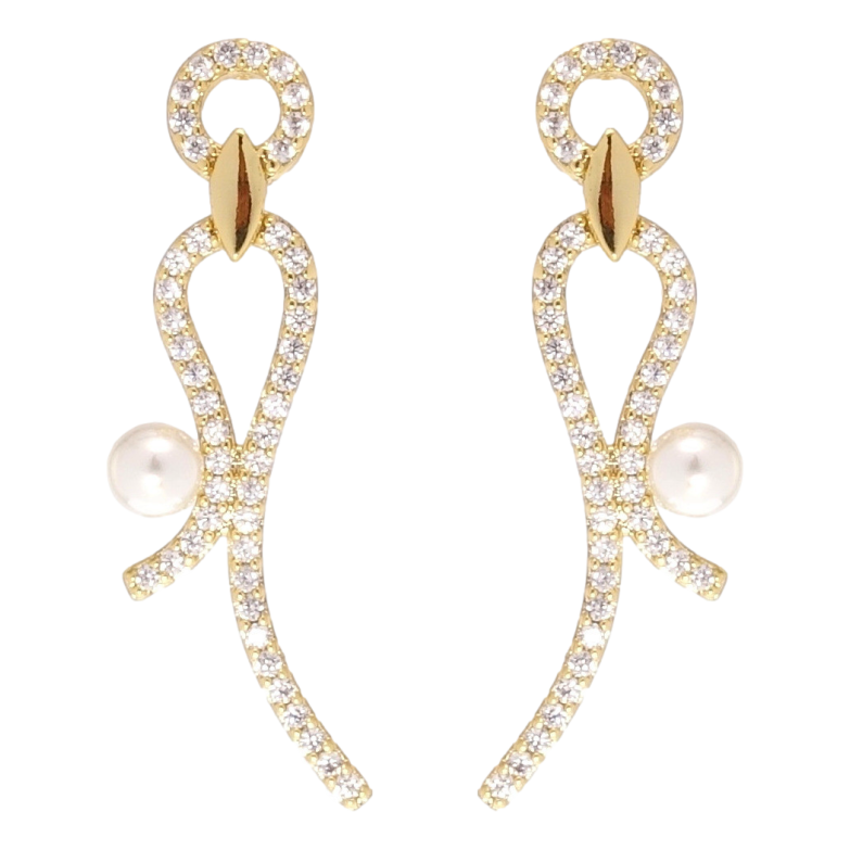 Сережки Xuping JEAN GOUJON Позолота 14K пусети Витонченість фото №1 Сережки Xuping JEAN GOUJON Позолота 14K пусети Витонченість фото №1