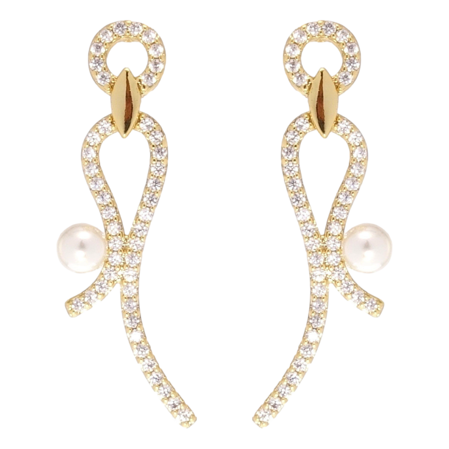 Сережки Xuping JEAN GOUJON Позолота 14K пусети Витонченість фото №1 Сережки Xuping JEAN GOUJON Позолота 14K пусети Витонченість фото №1