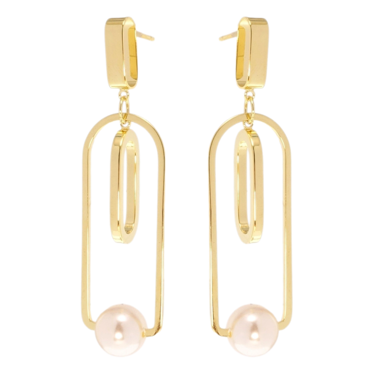 Серьги Xuping JEAN GOUJON Позолота 14K пусеты Фигурные с жемчужными бусинами фото №17 Серьги Xuping JEAN GOUJON Позолота 14K пусеты Фигурные с жемчужными бусинами фото №17