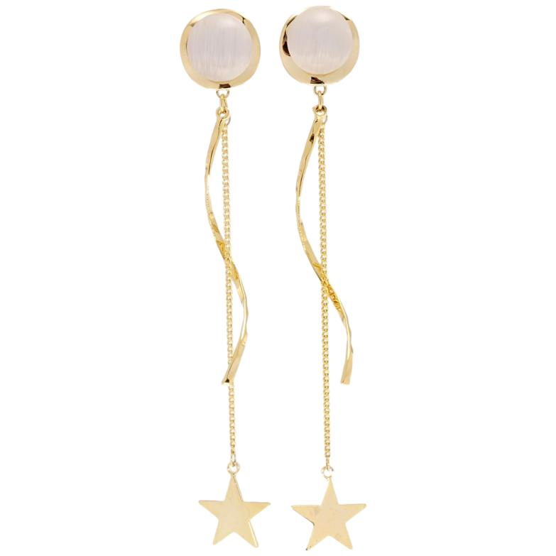 Сережки Xuping JEAN GOUJON Позолота 14K пусети Зірки візерунок на один бік фото №1 Сережки Xuping JEAN GOUJON Позолота 14K пусети Зірки візерунок на один бік фото №1