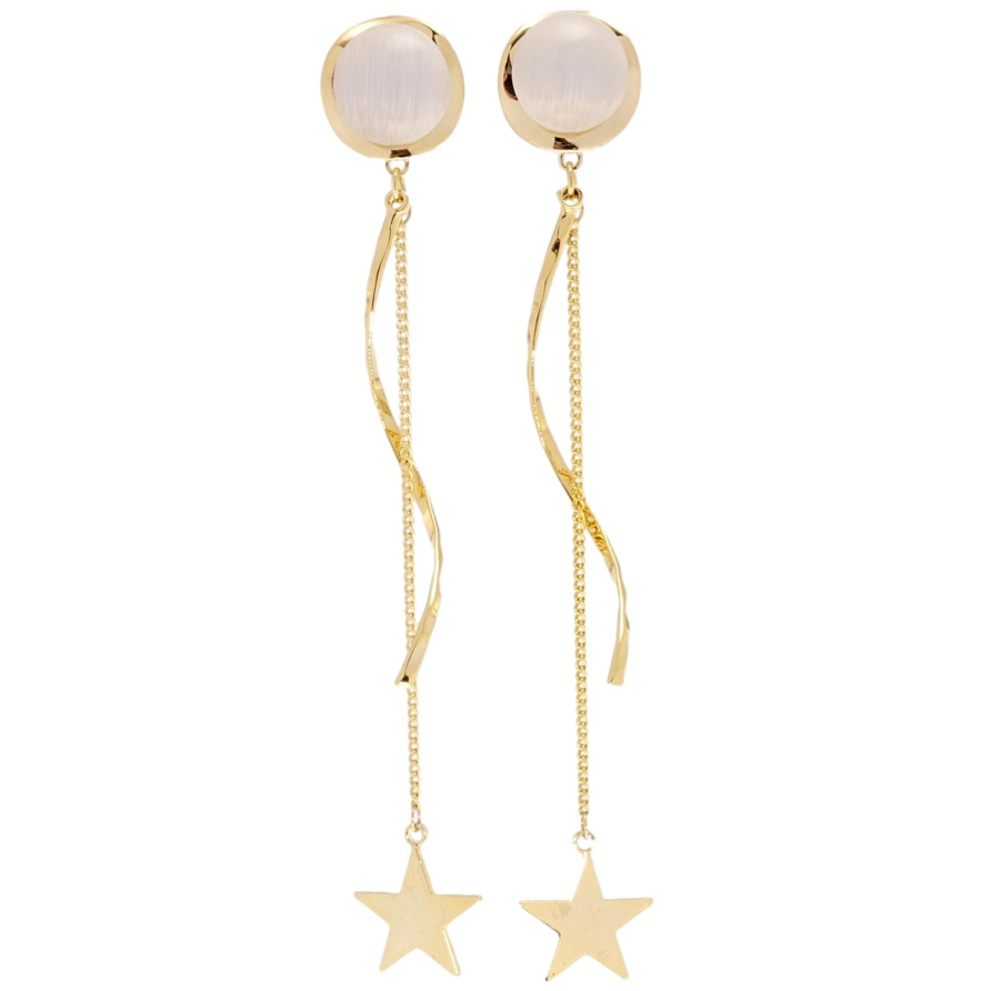 Сережки Xuping JEAN GOUJON Позолота 14K пусети Зірки візерунок на один бік фото №1 Сережки Xuping JEAN GOUJON Позолота 14K пусети Зірки візерунок на один бік фото №1