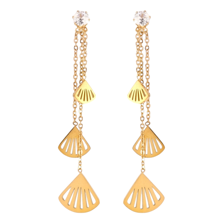 Серьги Xuping TTM Stainless Steel цвет РО пусеты Ракушки фото №13