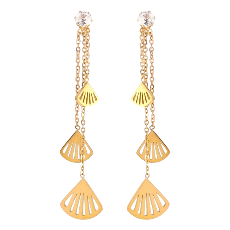 Серьги Xuping TTM Stainless Steel цвет РО пусеты Ракушки фото №8