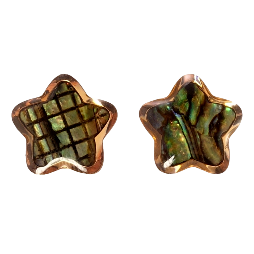 Серьги Xuping TTM Stainless Steel цвет РО пусеты Ассиметричные цветочки с цветной эмалью фото №1