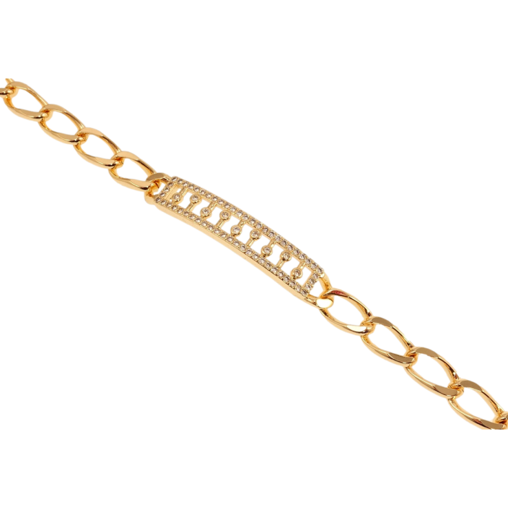 Браслет Xuping M&L Колір 18K Плетіння Панцирне та декоративна вставка з цирконієм довжина 18,5см х 7мм фото №18