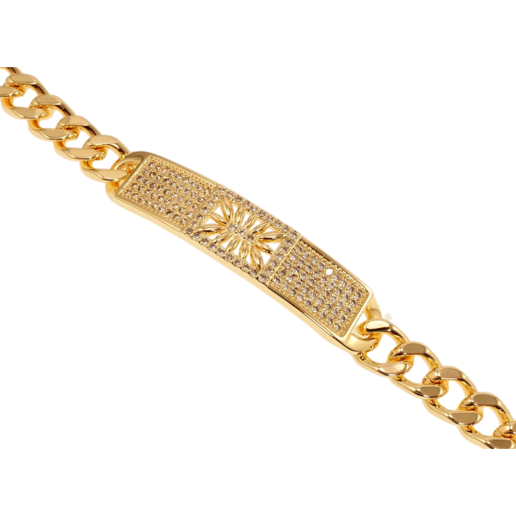 Браслет Xuping M&L Колір 18K Плетіння Панцирне та декоративна вставка з цирконієм довжина 19,5см х 8мм фото №14