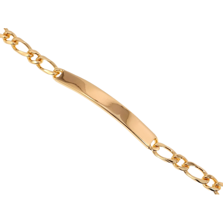 Браслет Xuping M&L Колір 18K Плетіння Фігаро з глянсовою вставкою довжина 21см х 6мм фото №1 Браслет Xuping M&L Колір 18K Плетіння Фігаро з глянсовою вставкою довжина 21см х 6мм фото №1