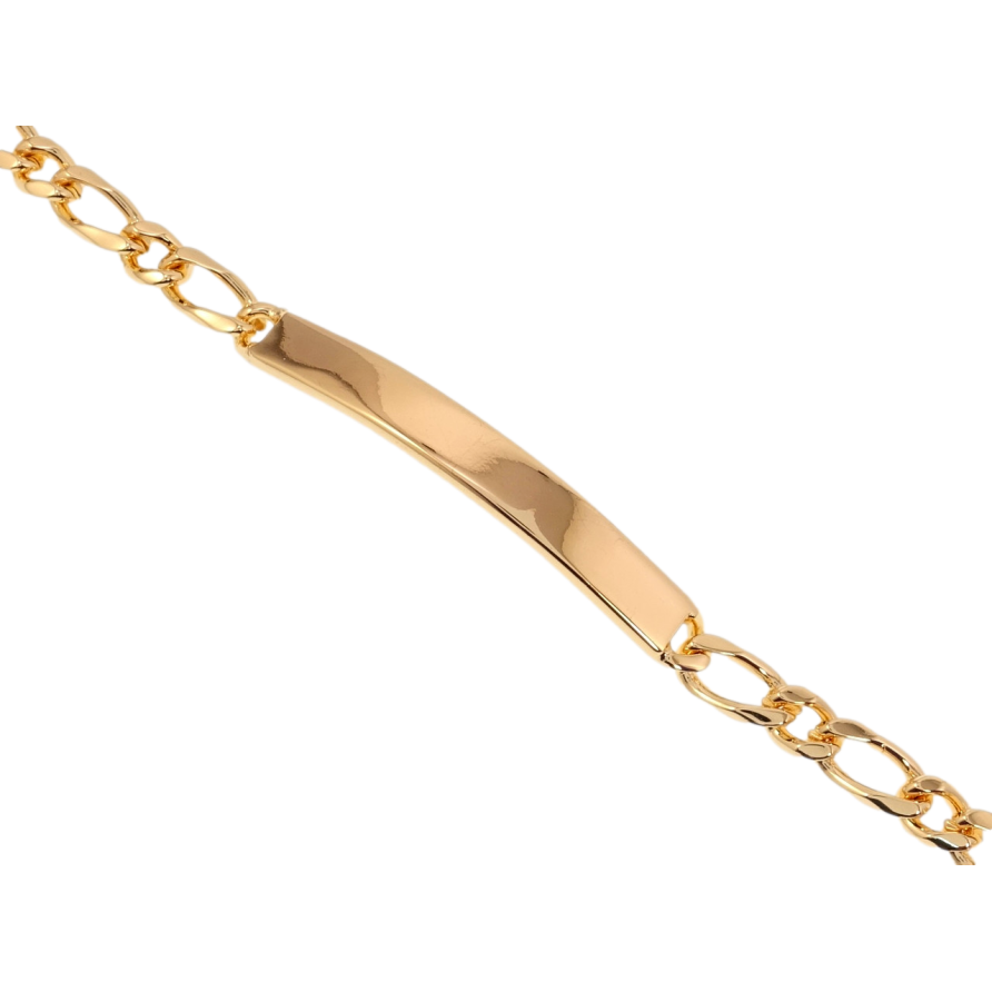 Браслет Xuping M&L Колір 18K Плетіння Фігаро з глянсовою вставкою довжина 21см х 6мм фото №1