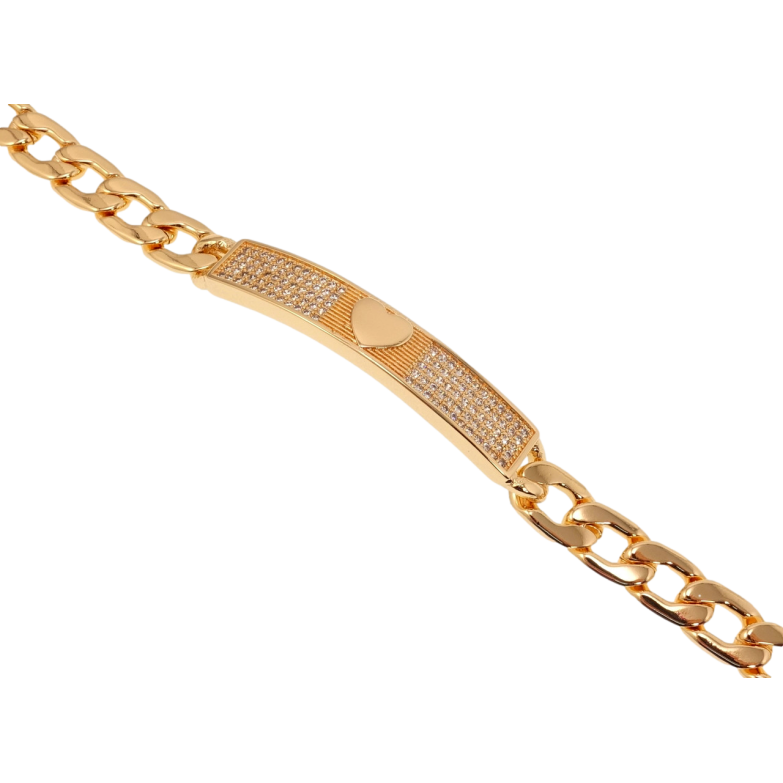 Браслет Xuping M&L Цвет 18K Плетение Панцирное и романтическая вставкой с цирконием длинна 19,5см х фото №1 Браслет Xuping M&L Цвет 18K Плетение Панцирное и романтическая вставкой с цирконием длинна 19,5см х фото №1