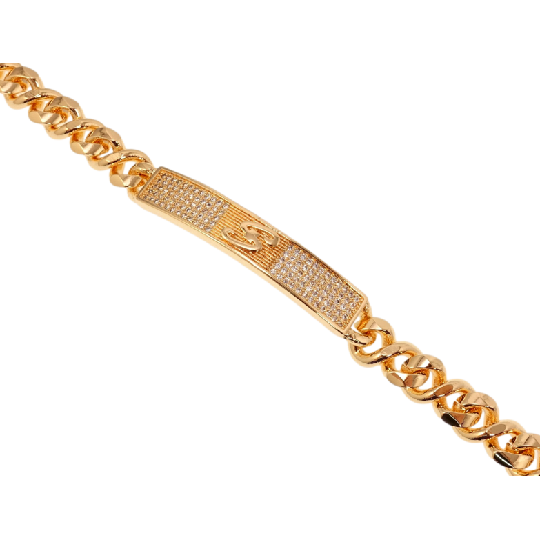 Браслет Xuping M&L Колір 18K Плетіння Вісімка та декоративна вставка з цирконієм довжина 20,5см х 8мм фото №1