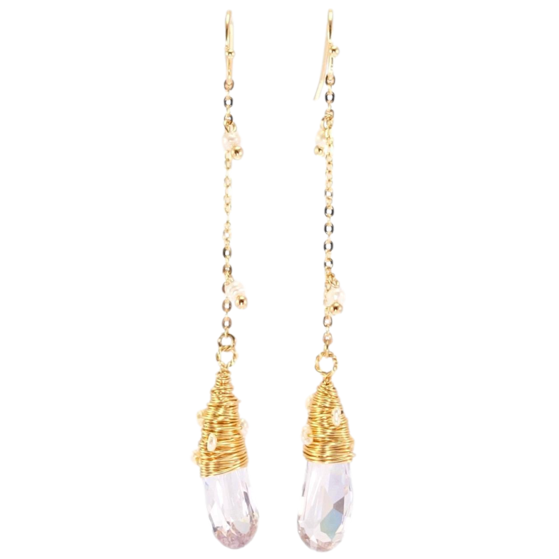 Серьги Xuping Позолота 18K французский замок Декоративные кристальные подвески на цепочке фото №1 Серьги Xuping Позолота 18K французский замок Декоративные кристальные подвески на цепочке фото №1