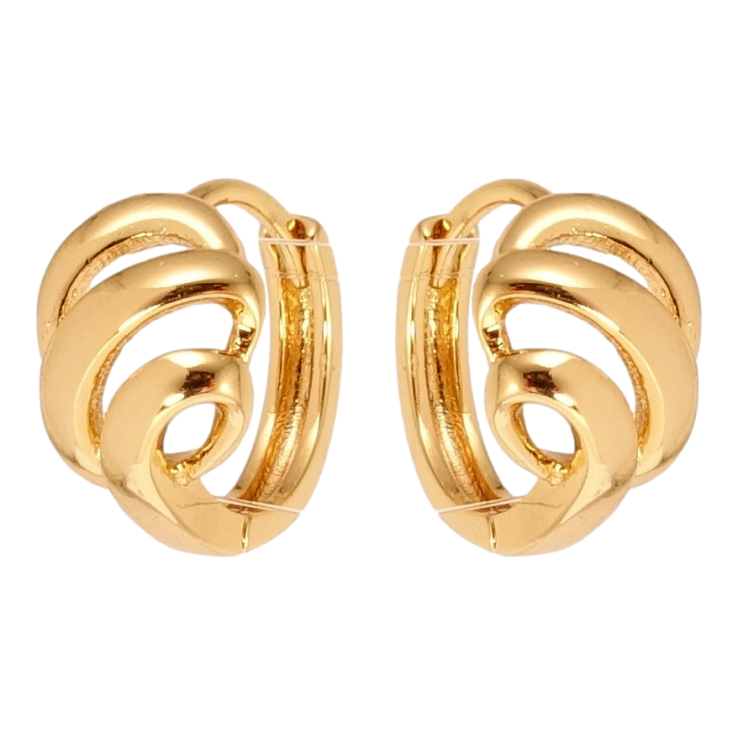 Серьги Xuping Позолота 18K колечки Вихрь эмоций фото №8 Серьги Xuping Позолота 18K колечки Вихрь эмоций фото №8