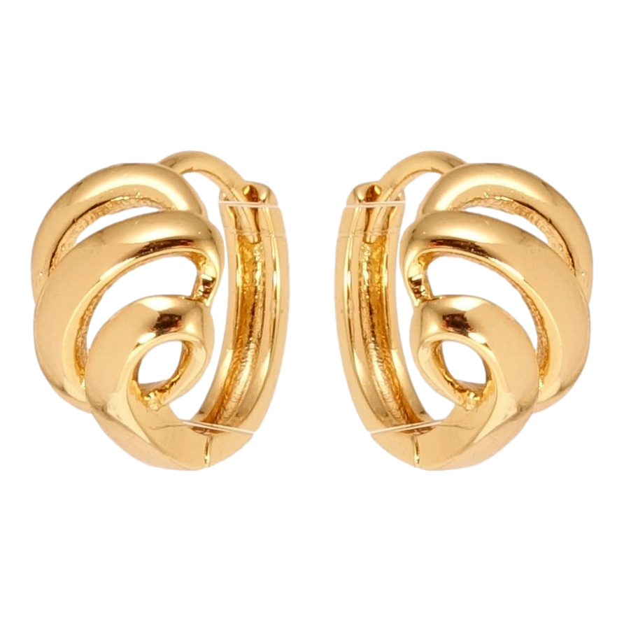 Серьги Xuping Позолота 18K колечки Вихрь эмоций фото №1 Серьги Xuping Позолота 18K колечки Вихрь эмоций фото №1